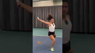 1 Handed Backhand High Ball Masterclass 👏 wta tennisplayer [upl. by Lehcir]