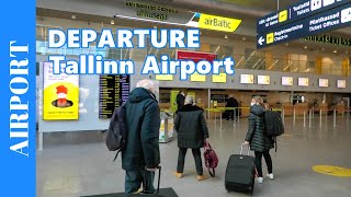 DEPARTURE FROM TALLINN Airport Estonia  Check In to Boarding Process [upl. by Akinam186]