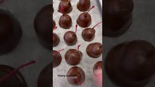 How to make Cherry Cordials  Day in the life of a Chocolate Shop shorts [upl. by Engapmahc]