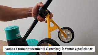 Cómo colocar carrito con ruedas en bordeadoras Tilcara Victoria Supernova o similares tutorial [upl. by Hemphill]