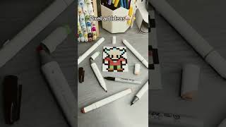 How to make an clown pixel art art posca pls like [upl. by Eelanna]