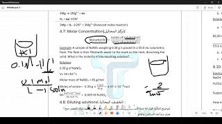 Chapter 4  Molar Concentration [upl. by Nuahsor]