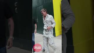 Brad Pitt And Ines De Ramon Leaving An Art Gallery In NYC [upl. by Keslie]