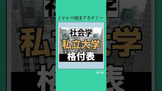 【私立】社会学部大学難易度tier表 [upl. by Akinohs981]