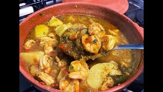 Delicious Curry Shrimp with Potato Recipe  Easy to Make at Home  CaribbeanPotcom [upl. by Elspeth]