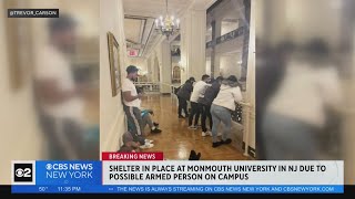 Photos show students sheltering in place at Monmouth University [upl. by Nagram372]