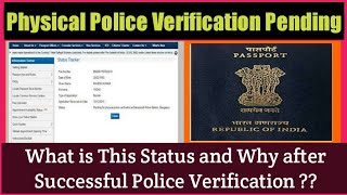 Passport Physical Police Verification Pending Status Meaning  How to track passport after Dispatch [upl. by Brice750]