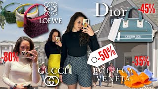 Woodbury Common LUXURY OUTLET Shopping Vlog ft Gucci Dior Fendi etc [upl. by Nylemaj]