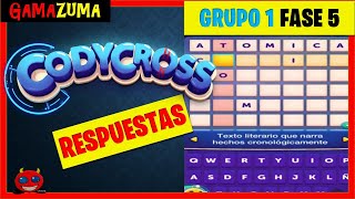 🌎🌎CODY CROSS GRUPO 1 FASE 5🌎🌎RESPUESTAS AL CRUCIGRAMA ANDROID JUGAR [upl. by Kehoe]