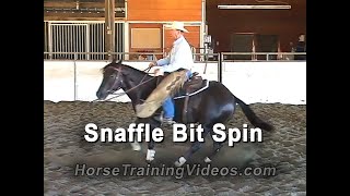 How To Spin A Horse With A Snaffle Bit  Horse Training Reining Cutting Reined Cow Horse [upl. by Edi]