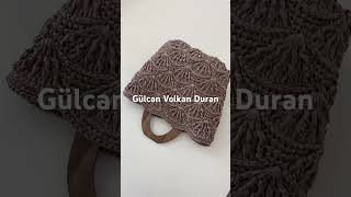 Tarifi geldi orgucanta örgüçanta diy crochetbag crochet knitting [upl. by Dnumde]