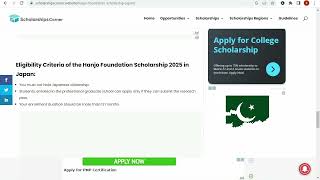 Hanjo Foundation Scholarship 2025 in Japan  Study in Japan [upl. by Sorel]