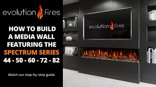 How to build a Media Wall Featuring the Evolution Fires Spectrum Series Electric Fireplace [upl. by Winnifred290]