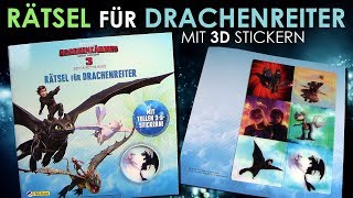 Dragons 3  Taschenbuch  Rätsel für Drachenreiter mit 3D Stickern  Die geheime Welt [upl. by Sera252]