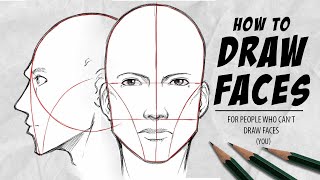 How to DRAW FACES  In your own Style Front  Sideview  DrawlikeaSir [upl. by Nnylireg]