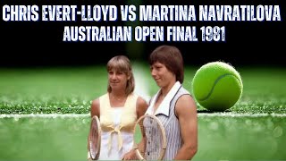 CHRIS EVERTLLOYD VS MARTINA NAVRATILOVA  1981 WOMENS AUSTRALIAN OPEN FINAL [upl. by Ursula]