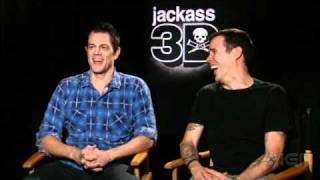 Jackass 3D Interview  Johnny Knoxville amp SteveO [upl. by Yllrebmik]