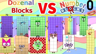 DOZENAL BLOCKS VS NUMBERBLOCKS DOZENAL 1 do TO 1 GROSS NUMBER 1 TO 120 CBEEBIES [upl. by Teemus]