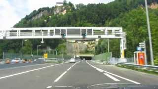 Pfändertunnel A14 Durchfahrt nach Eröffnung 2 Röhre AUTOBAHN Tunnel [upl. by Zonnya]