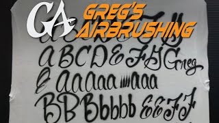 How to Airbrush the Script Alphabet  Lettering Basics [upl. by Namialus]