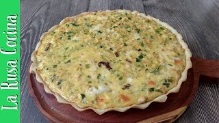 TARTA de POLLO y Verdeo  Receta FACIL [upl. by Hgielsa]