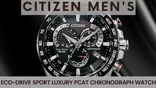 Citizen Mens EcoDrive Sport Luxury PCAT Chronograph Watch Stainless Steel awesomewatches [upl. by Atnuahs382]