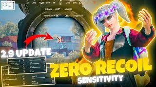 BEST ZERO RECOIL SENSITIVITY FOR ALL PLAYERS FOR 29 UPDATE IN BGMI💥Tips amp Tricks Mew2 [upl. by Alegnasor]