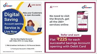 Roinet Xpresso Asix Bank Digital Saving Bank Account Opening Service Live [upl. by Naujak]