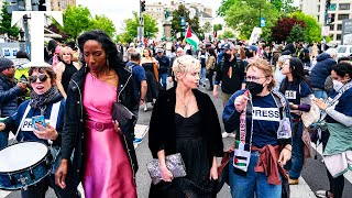 LIVE Protesters gather near White House Correspondents Dinner [upl. by Zertnom782]