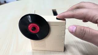 F033 Nostalgic Vinyl Record Player Design Disco Bluetooth Speaker [upl. by Horten]