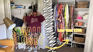 DIY Small Closet Makeover  Budget Friendly [upl. by Rutger185]