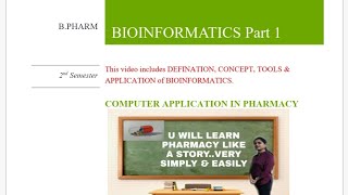 BIOINFORMATICS Defination Concept amp Application [upl. by Copeland]