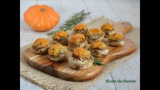 Funghi ripieni di zucca e gorgonzola  Ricette che Passione [upl. by Frerichs]