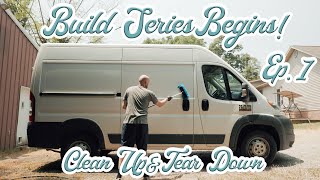 Van Build Begins Clean Up and Tear Down  Can We Reuse Any of This [upl. by Trinetta]