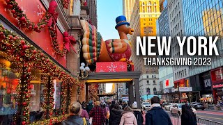 NYC Preparation for Macys Thanksgiving Day Parade 2023 4K NYC Walk  Macys to Radio City Music Hall [upl. by Beaumont]