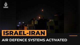 Video shows Iranian air defence systems activate during Israeli attack  AJ Shorts [upl. by Philbin]