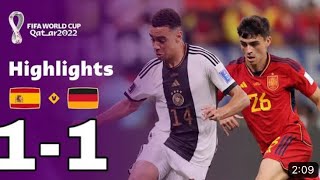 ESPAGNE 🇪🇸 VS ALLEMAGNE 🇩🇪  RÉSUME DE MATCH QATAR 2022 [upl. by Champagne]