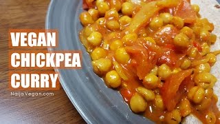 How to cook curried chickpeasgarbanzo beans  Naija Vegan [upl. by Elahcar]