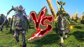 Doomfire Warlocks VS Knights of the Blazing Sun Total War Warhammer 3 [upl. by Shep]