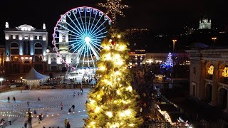 Kyiv Christmas Market 2020  Drone 27K Video [upl. by Christmas]