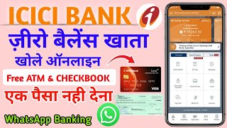 ICICI Zero Balance Account Opening Online 2024 without money  ICICI Bank Account Opening [upl. by Ecyla]