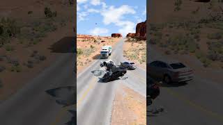 Realistic Highway Car Crashes 14  BeamNGdrive [upl. by Gibby]