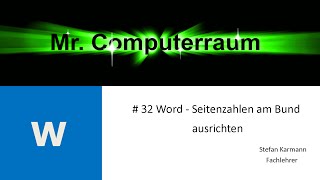 32 Word Seitenzahlen am Bundsteg ausrichten [upl. by Navi]