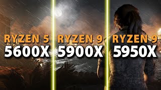 AMD Ryzen 5 5600X vs Ryzen 9 5900X vs Ryzen 9 5950X [upl. by Kevyn]