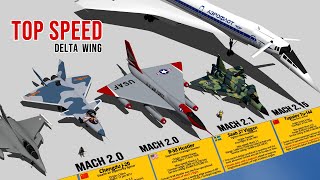 Delta Wing Aircraft Top Speed Comparison 3D [upl. by Bret832]