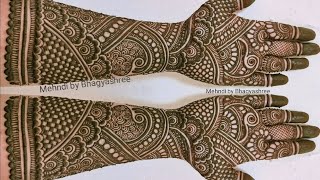 EASY DULHAN MEHENDI DESIGNS FOR FULL HANDS  WEDDING MEHNDI DESIGNS  BRIDAL HENNA MEHNDI DESIGNS [upl. by Eerot]