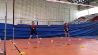 Badminton adımlama çalışmaları [upl. by Neelcaj]