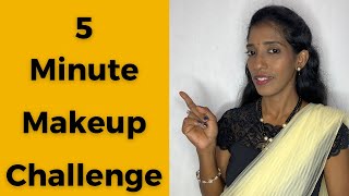 5 Minute Makeup Challenge Using 8 Makeup Product  Sonia Beauty Creations [upl. by Martelli500]