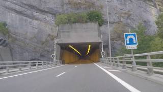 France by Autoroute  A40 Nantua J8  J10  tunnels and viaducts [upl. by Crowe]