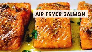 AIR FRYER SALMON  my favorite 15minute dinner recipe [upl. by Julita]